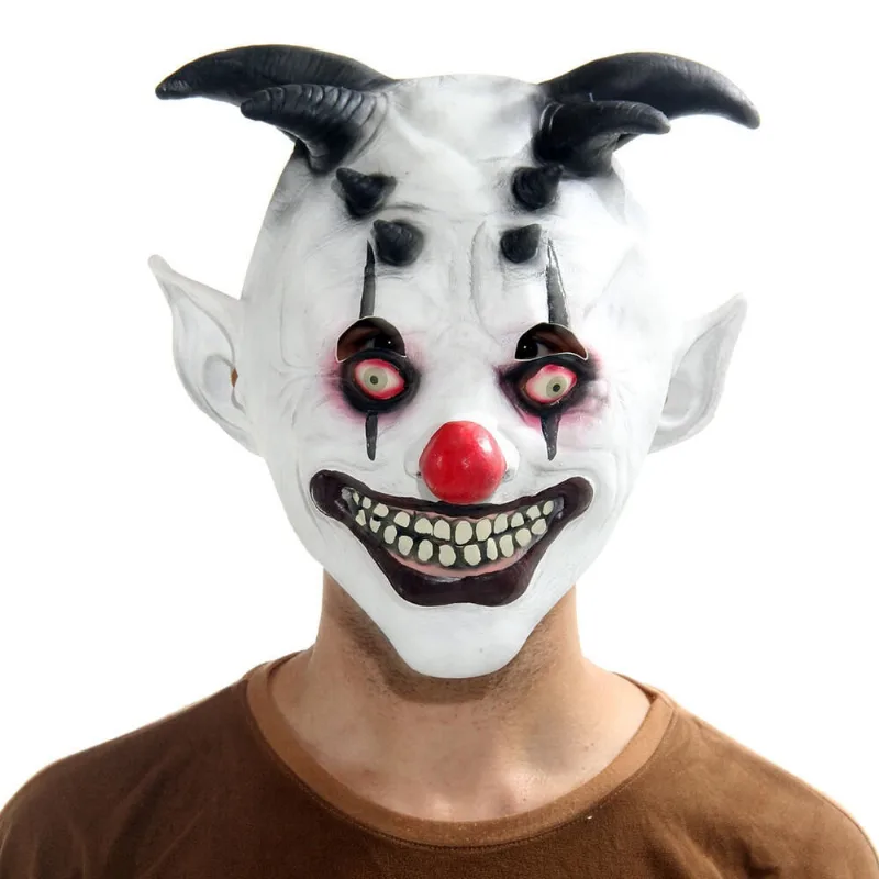 Máscara Palhaço Com Chifres Para Halloween Abrakadabra