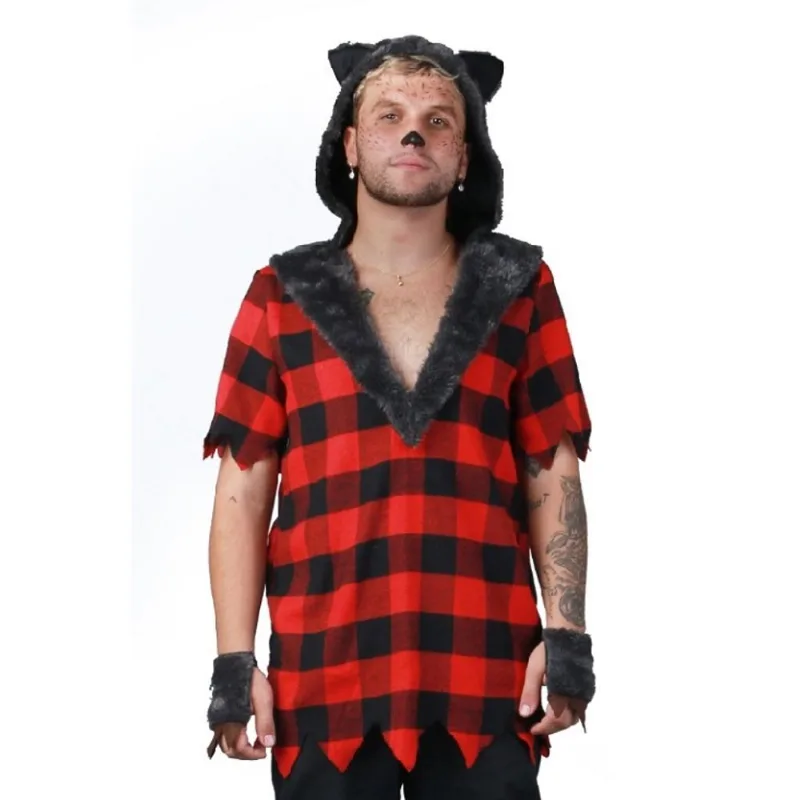 Fantasia Lobisomem Masculino Halloween Adulto c/ Acessório