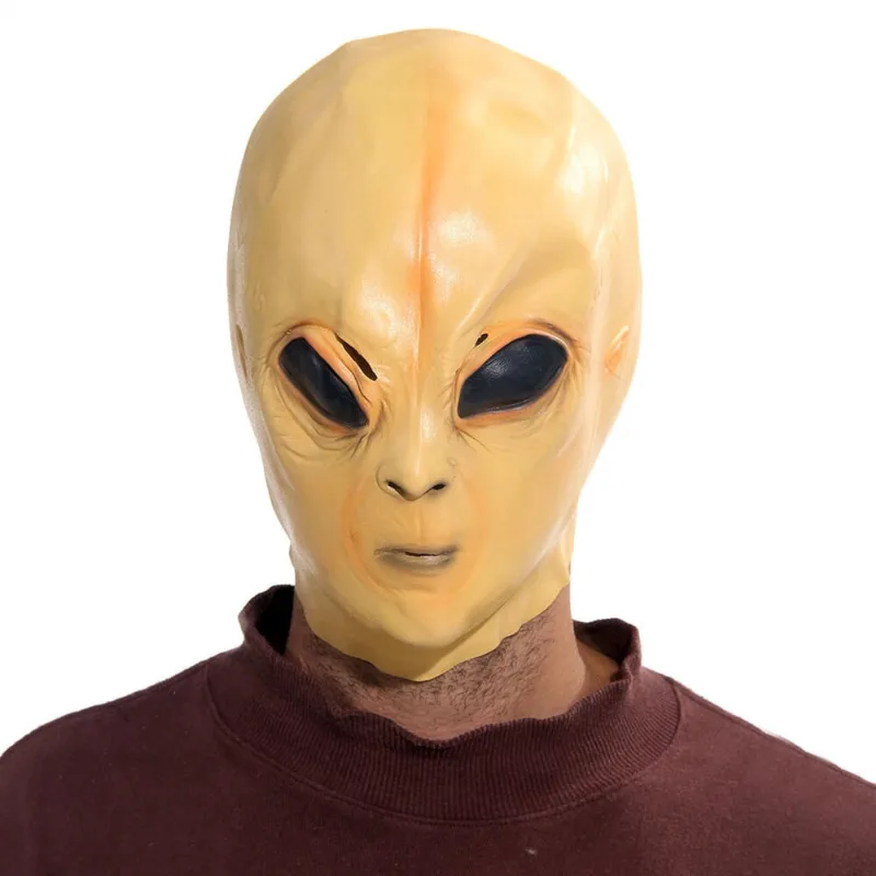Máscara De Terror Alien De Látex Acessório Para Fantasia