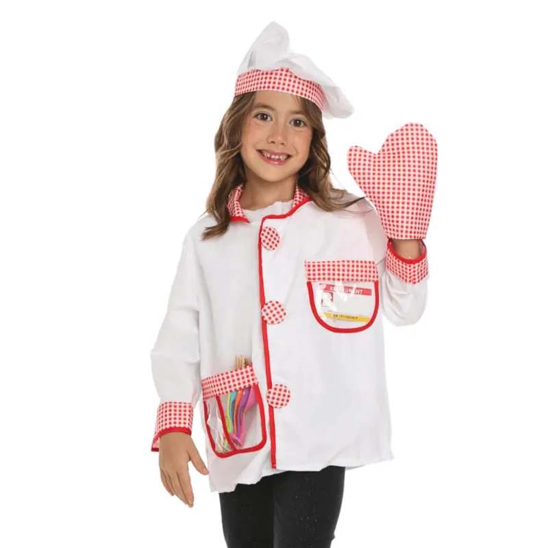 Fantasia Chef Infantil Completa Com Acessórios