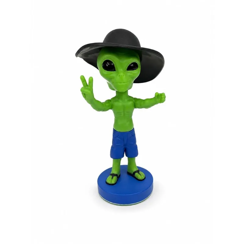 Boneco ET Paz Colecionável Com Base E Chapéu Para Carro E Mesa Boneco ET Pazet - Verde