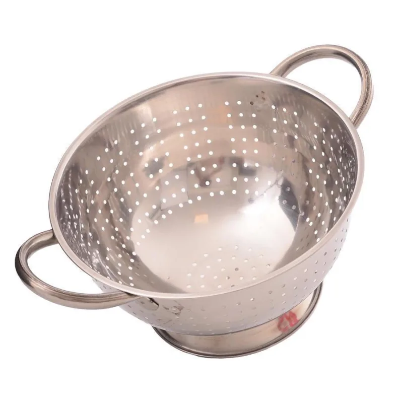 Escorredor de Macarrão Inox 24cm Wincy Casa com Alças Lateral - Não Disponível - Utilidades Domesticas