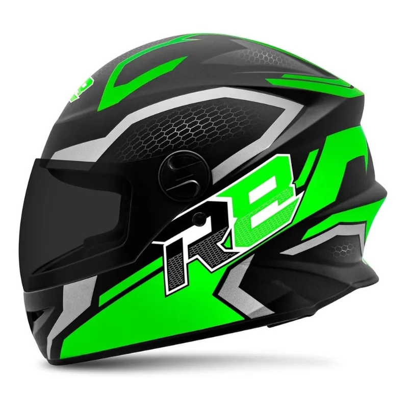 Capacete Feminino R8 Air Verde Tamanho 56 Pro Tork Com Viseira Fumê