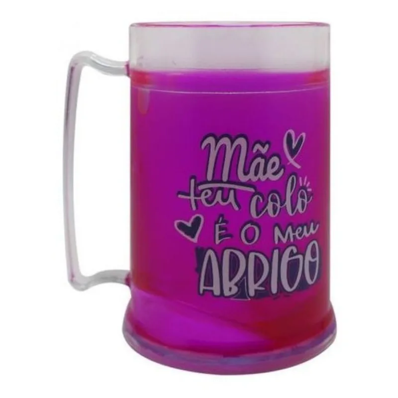 CANECA MINI GEL FRASE MÃE TEU COLO É O MEU ABRIGO PRESENTE MULHER 99767