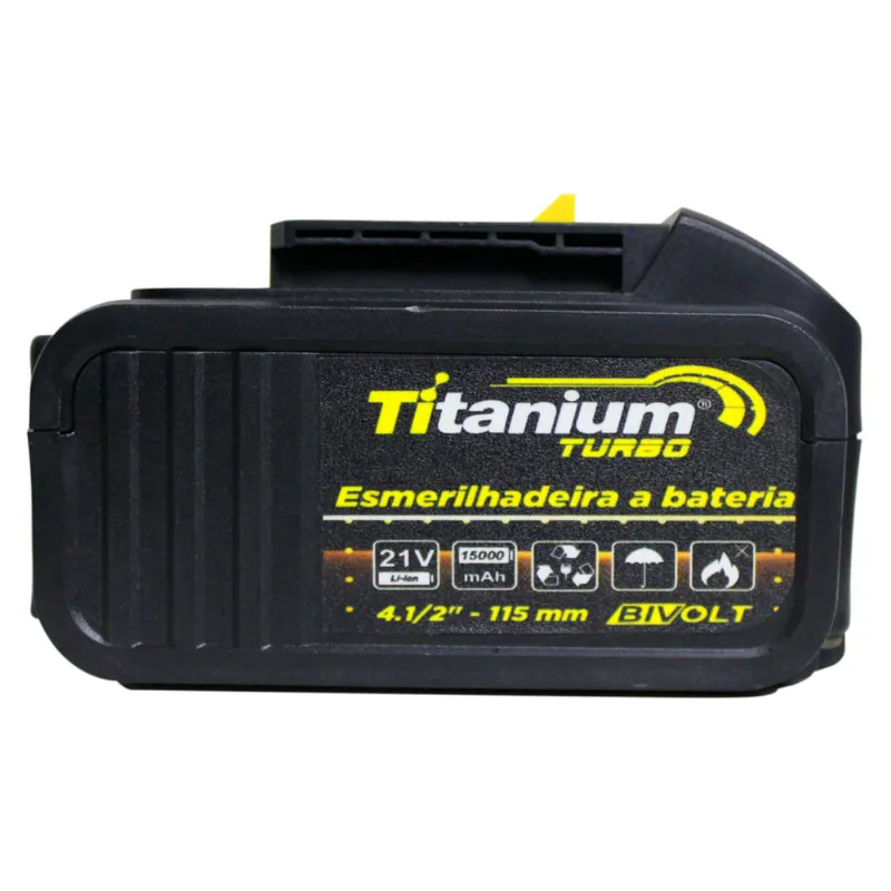Bateria 21v 1.5 Ah Li-íon Bivolt 4.1/2pol. 115mm Titanium