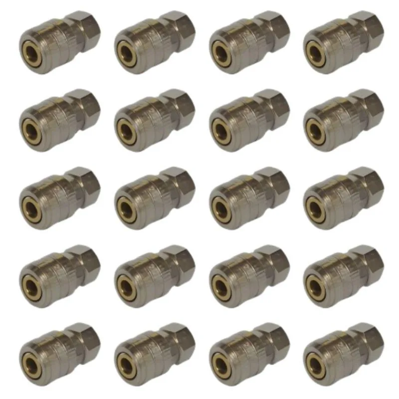 Kit 20 Unidades Engate Rápido Fêmea 1/4 Para Compressor
