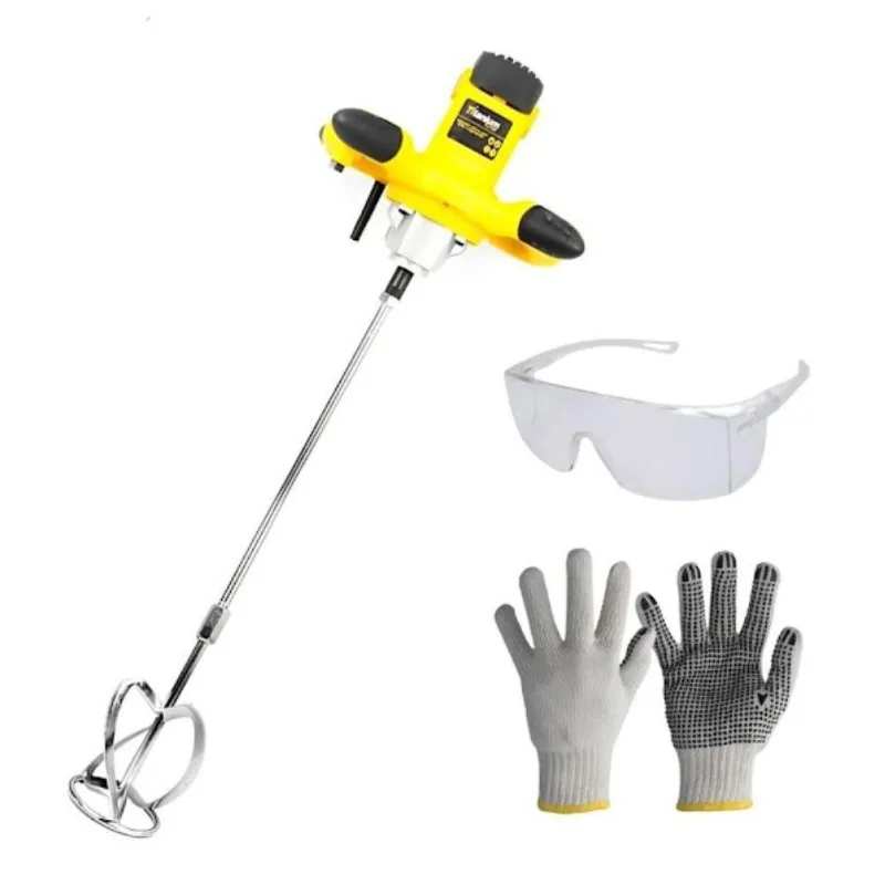 Kit Misturador De Tinta 1200W + Luva Óculos De Proteção