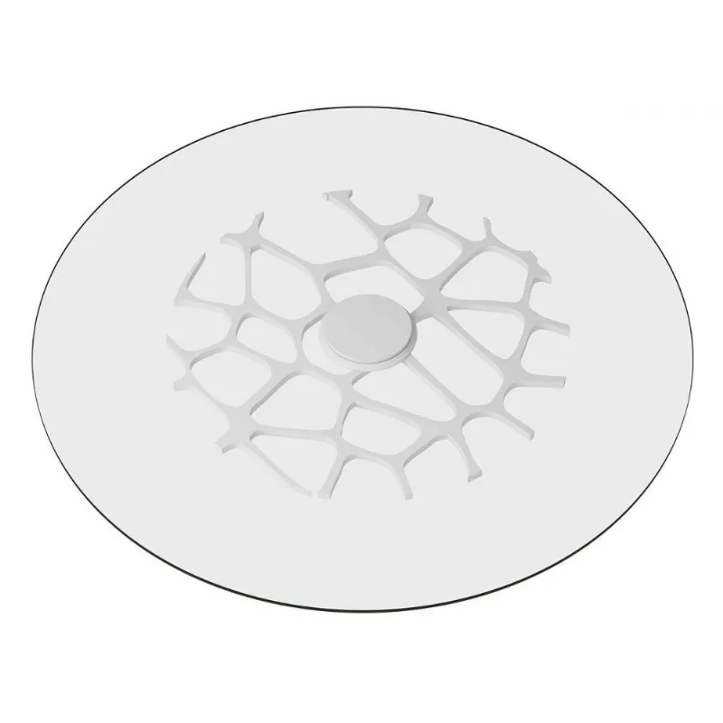Prato Giratório de Mesa 100cm em Vidro Temperado 8mm Branco