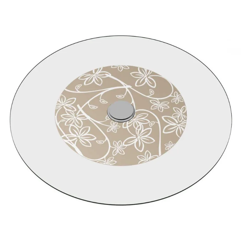 Prato Giratório de Mesa 100cm em Vidro Temperado 8mm Fendi