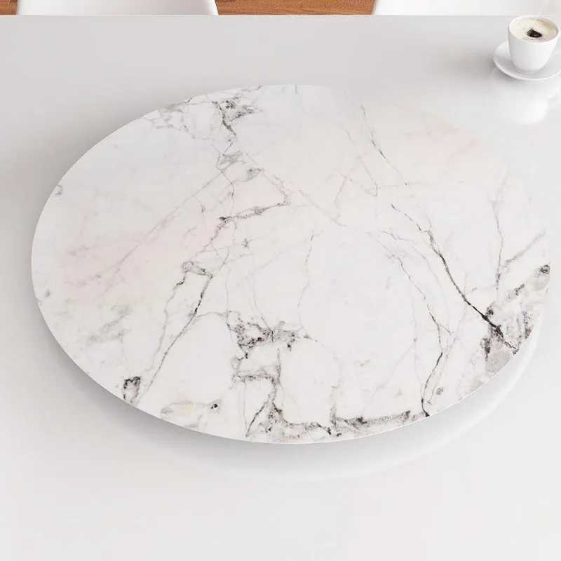 Prato Giratório de Mesa 90cm Mdf Carrara