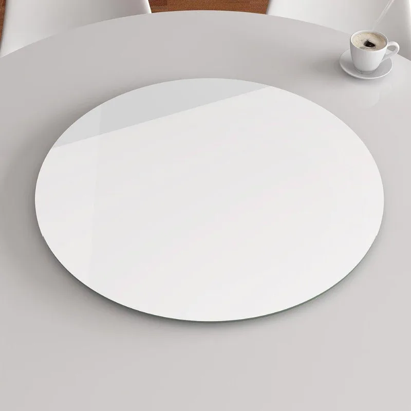 Prato Giratório de Mesa Vidro Temperado Branco EXTRA CLEAR