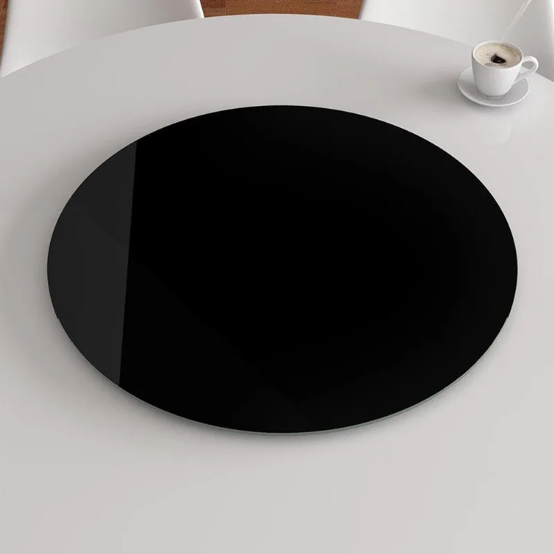 Prato Giratório de Mesa Vidro Temperado Preto EXTRA CLEAR