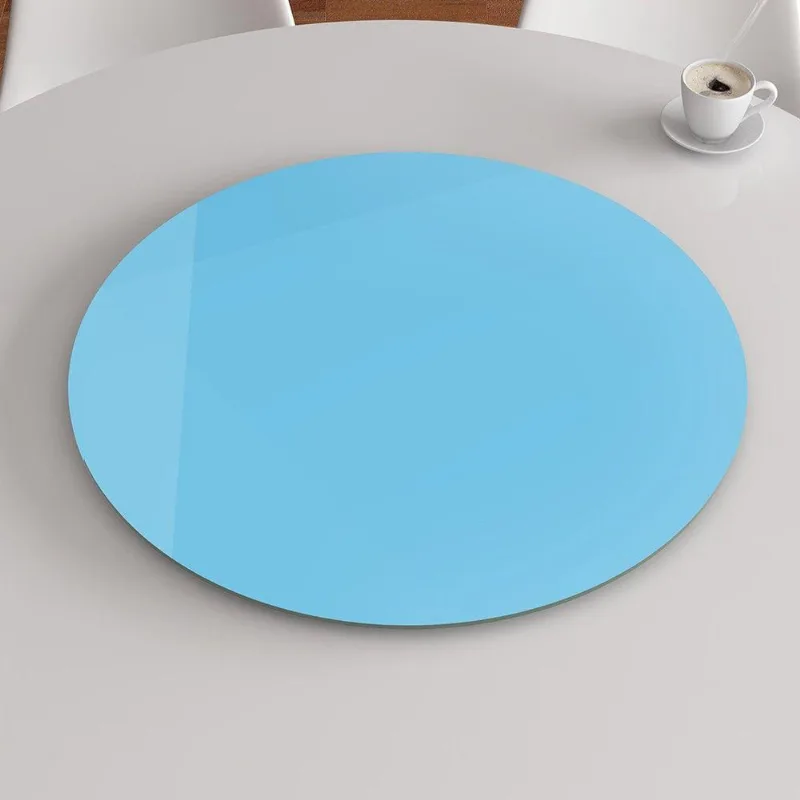 Prato Giratório de Mesa Vidro Temperado Azul Claro EXTRA CLEAR