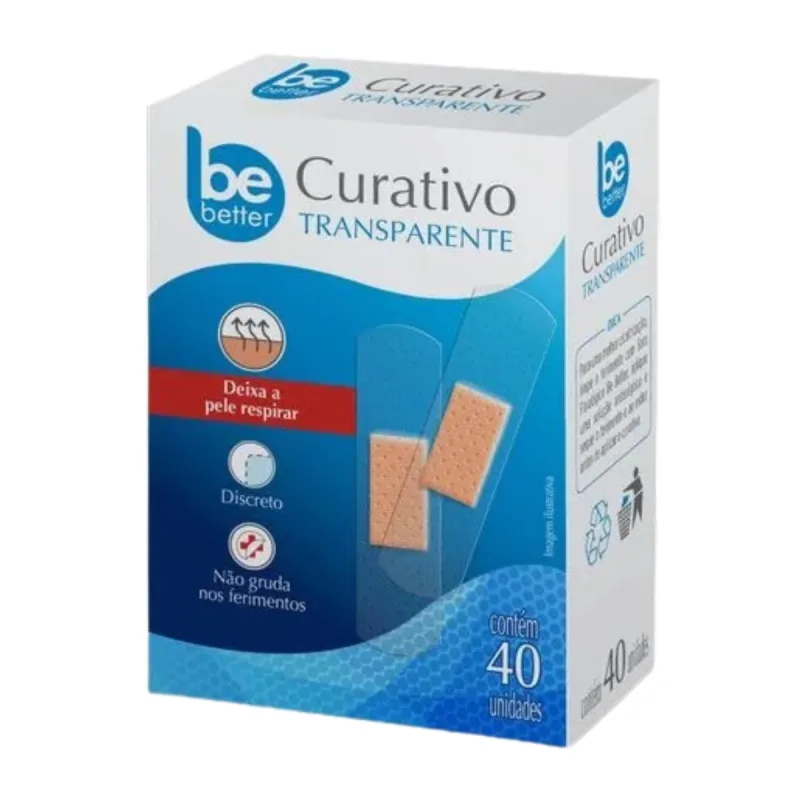 Curativo Transparente Be Better 40 Unid - Be Better