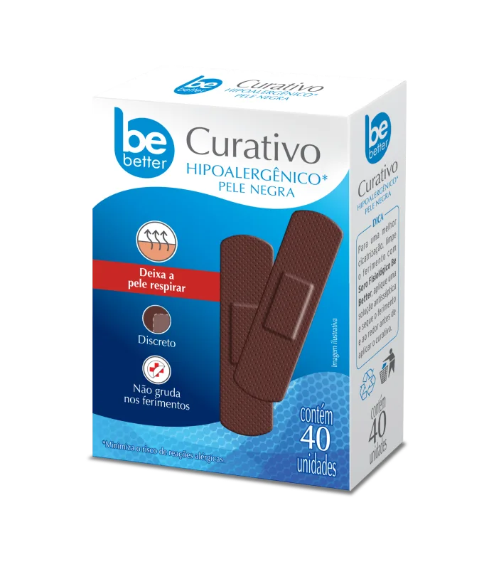 Curativo Be Better Pele Negra 40 Unidades - Be Better