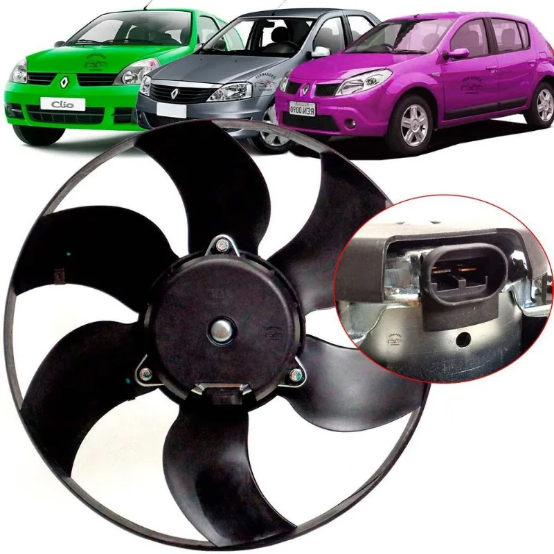 Eletroventilador Ventoinha Renault Clio Sandero Logan Com Ar