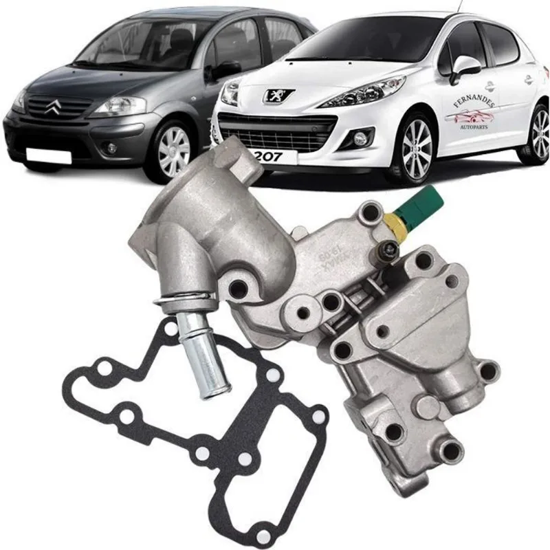Carcaça Termostática Válvula Sensor Citroen C3 Peugeot 206