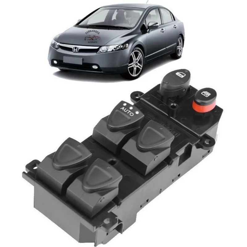 Comando Botão Vidro Elétrico Honda New Civic 2007 2008 2009