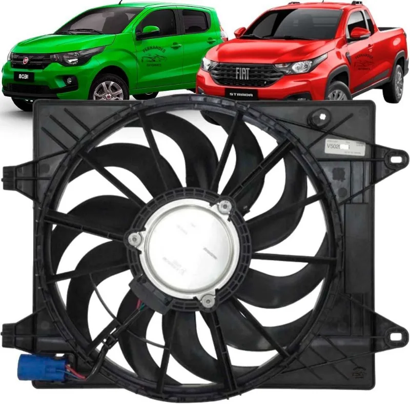 Eletroventilador Ventoinha Radiador Fiat Mobi 3cc Strada 1.4