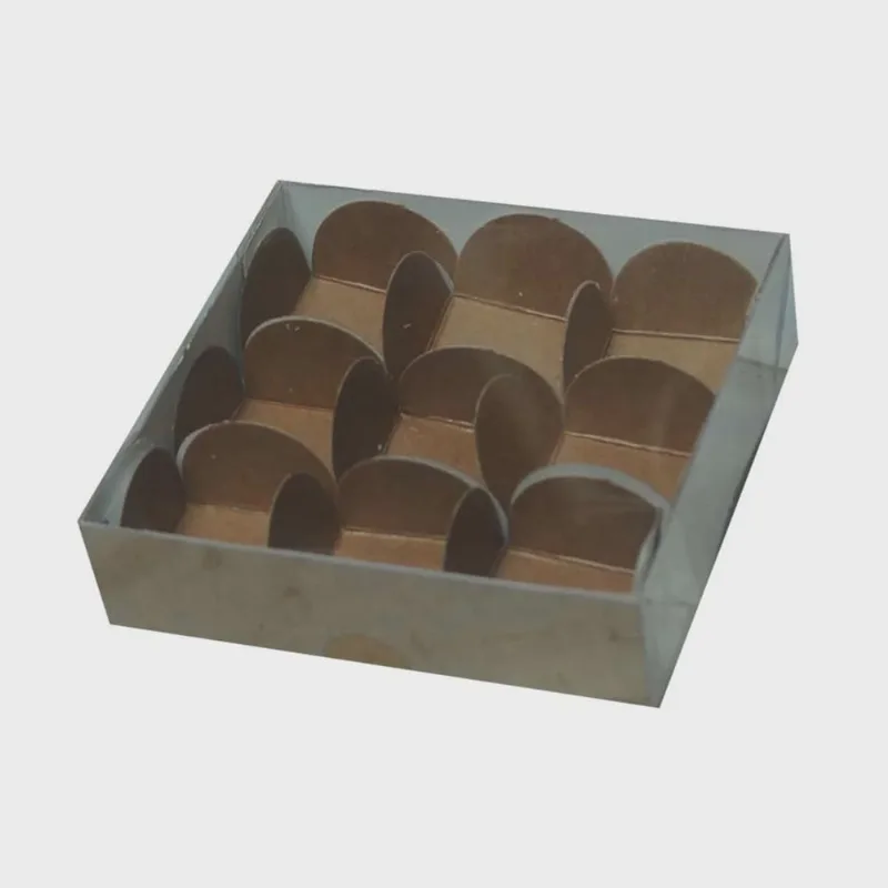 10 Caixas Para Doces K135 Kraft 12cmX12cmX3cm