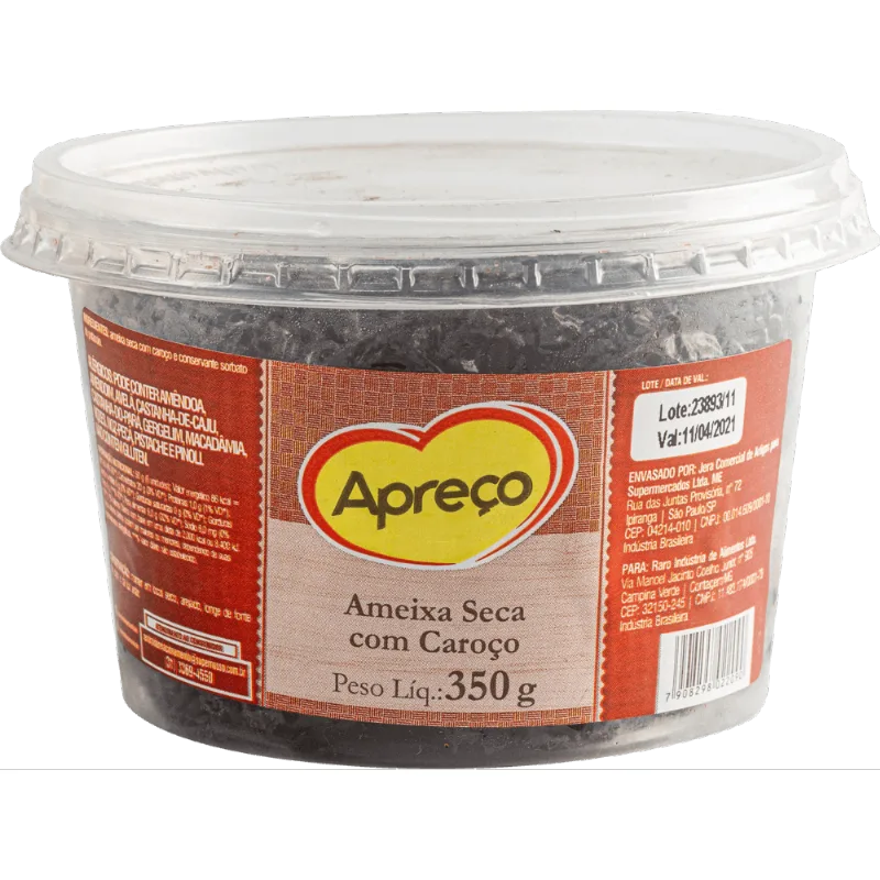 Ameixa Seca Com Caroço Apreço 350g