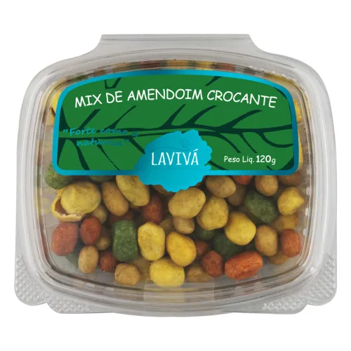 MIX DE AMENDOIM CROCANTE LAVIVÁ POTE 120G - AMENDOIM