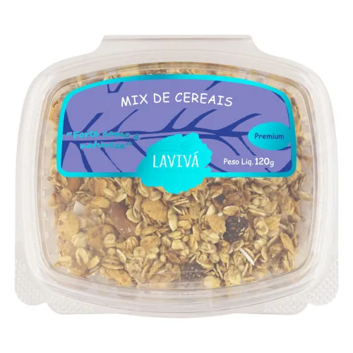 MIX DE CEREAIS AMÊNDOAS E CASTANHA LAVIVÁ PREMIUM POTE 120G - PREMIUM