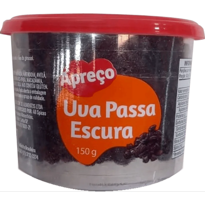 Uva Passas Preta Apreço 150g