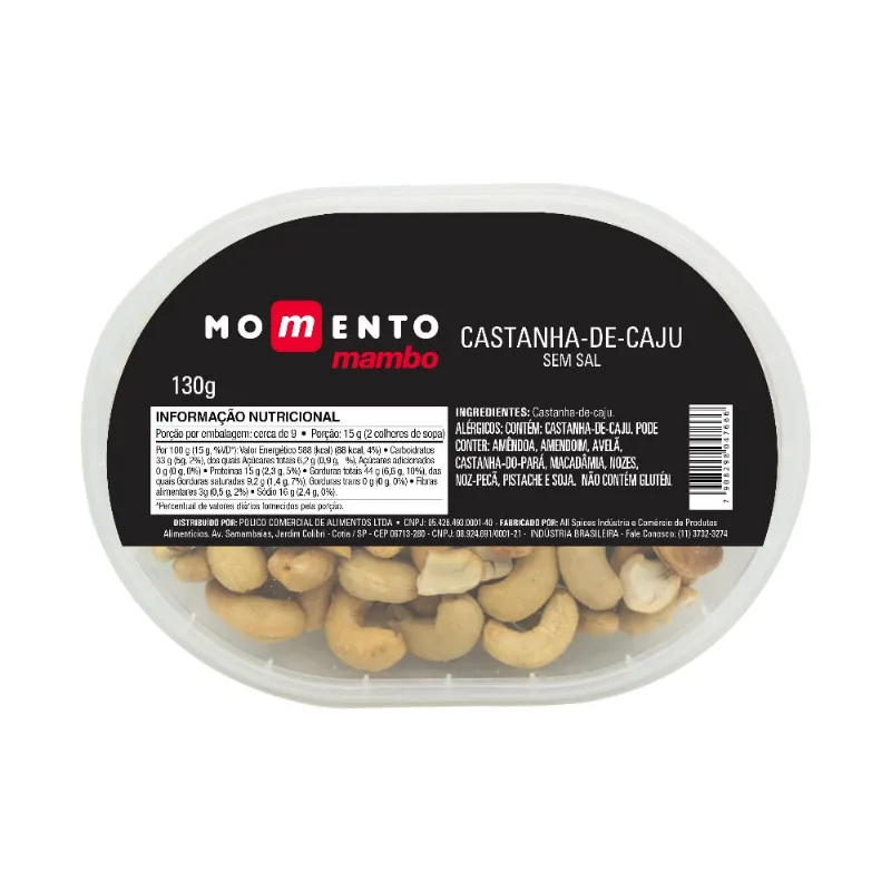 Castanha-de-Caju sem Sal Momento Mambo 130g