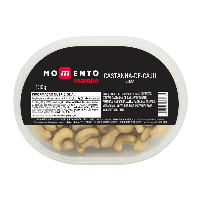 Castanha-de-Caju Crua Momento Mambo 130g