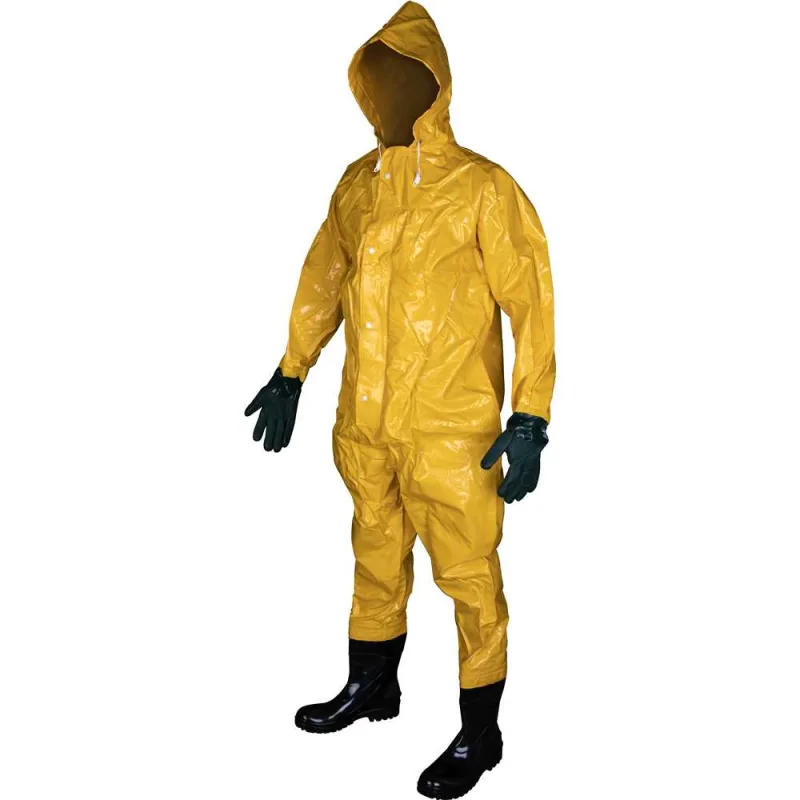 Macacão saneamento com bota 43 e luva XG trevira face dupla KP500 BRASCAMP - BRASCAMP