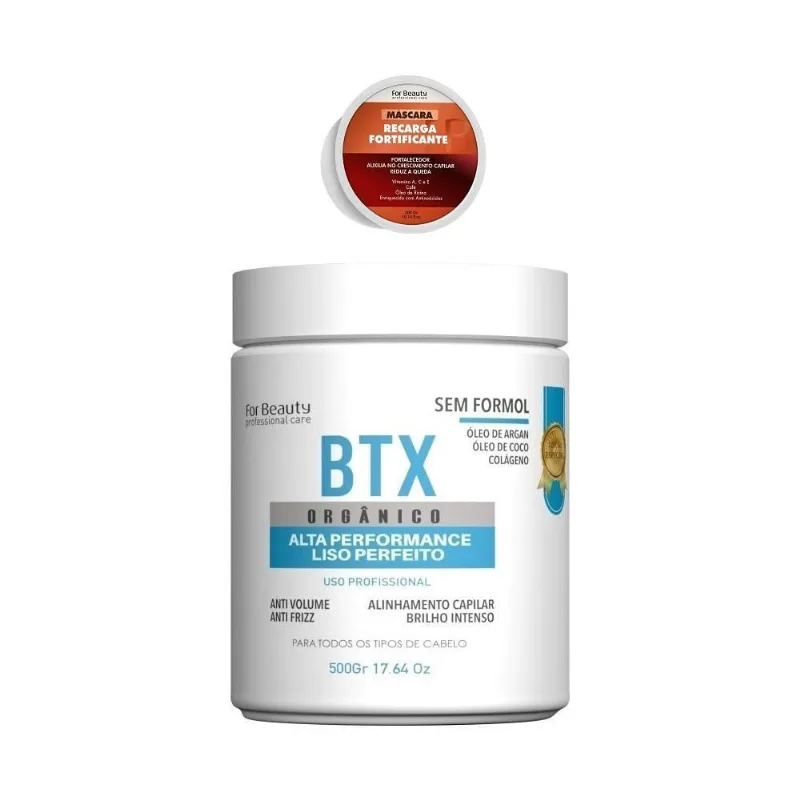 Btx Capilar Orgânico For Beauty Sem Formol 500G + Recarga