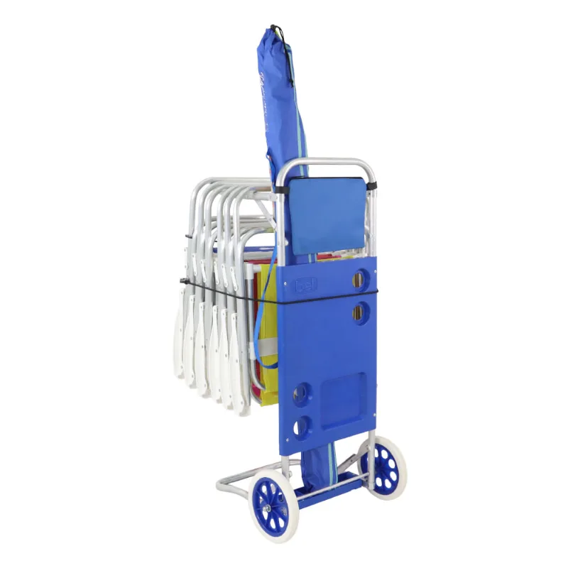 Carrinho Mesa para Praia de Alumínio com Bolsa Belfix - Bel - Móveis