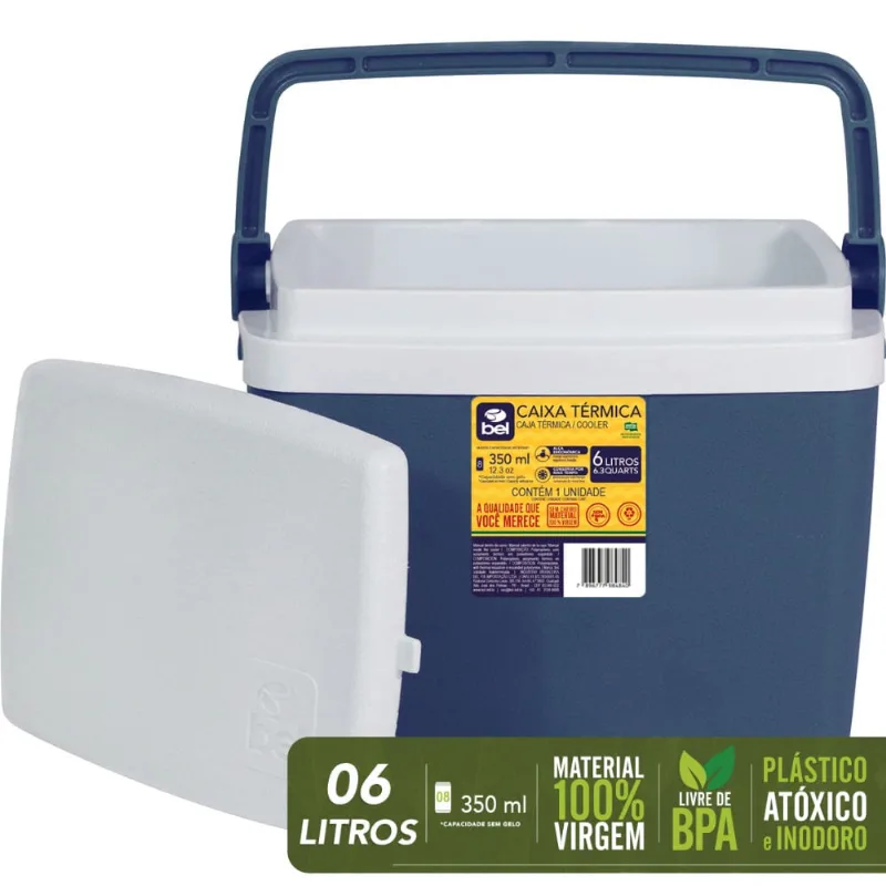 Caixa Termica 6L Azul Bel