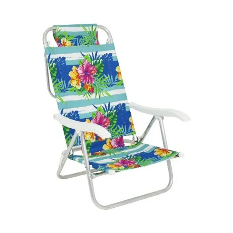 Cadeira Sunny Alumínio Comfort 6 Posições Floral Belfix