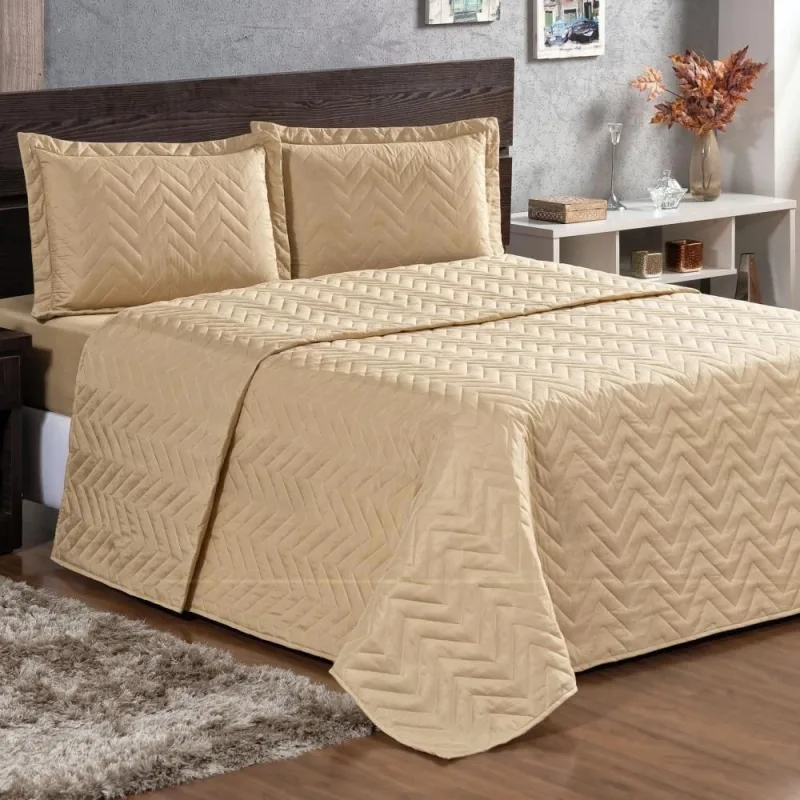 Cobre Leito Queen Pratic Lisa 3 Peças - Avela - Casa Modelo Enxovais