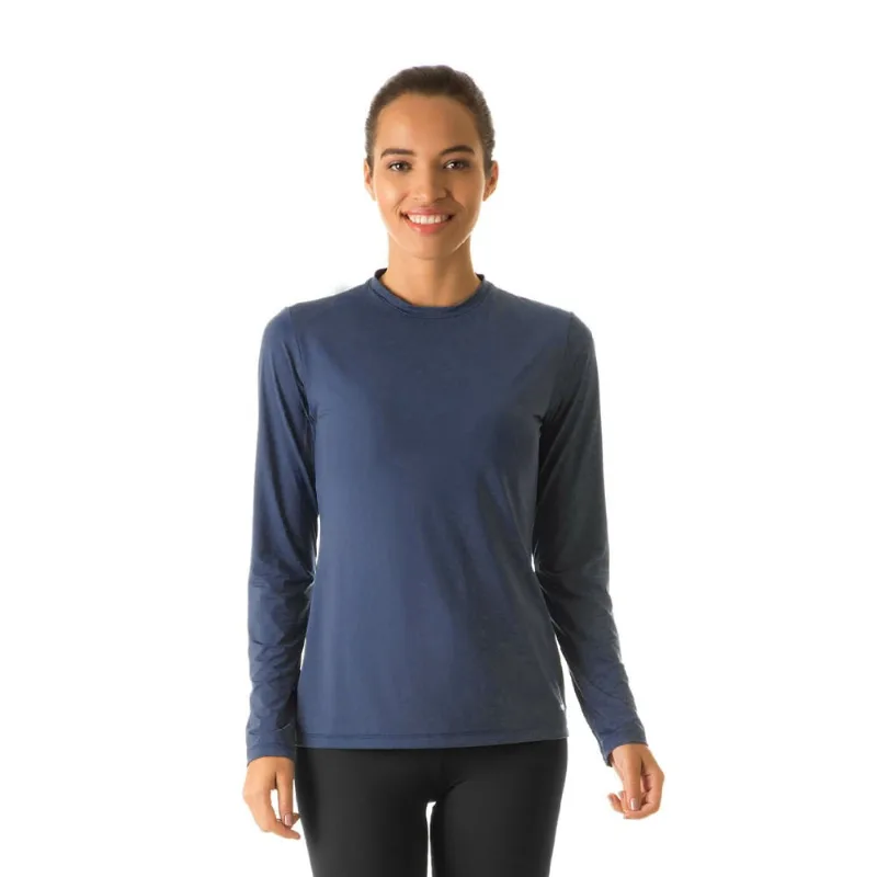 Camisa Feminina Uvline Uvpro Colors Manga Longa Marinho GG