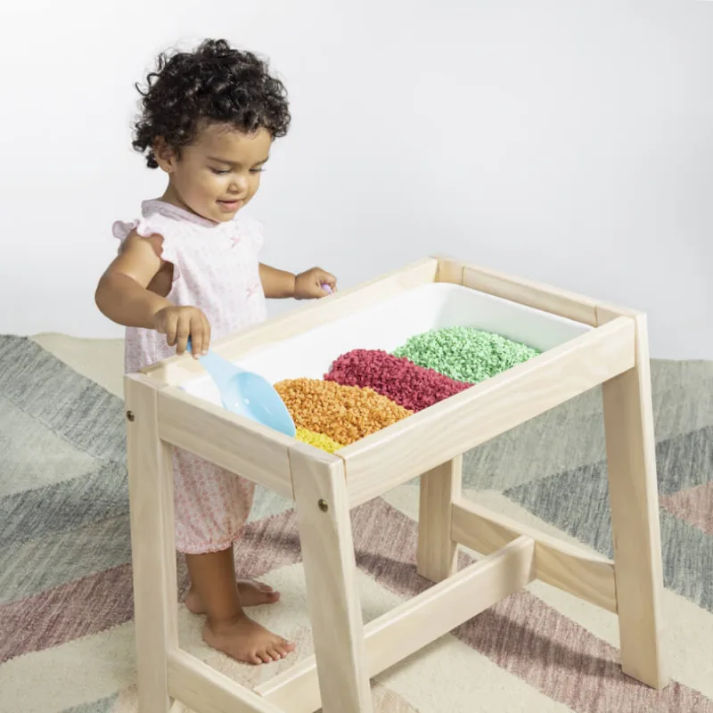 Mesa Infantil Sensorial Montessoriana Natural/Branco - Casatema
