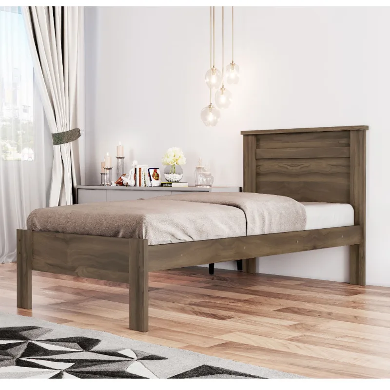 Cama Conquista Solteiro Plin Café 98 cm 198.5 100 Cama Solteiro Plin - Café