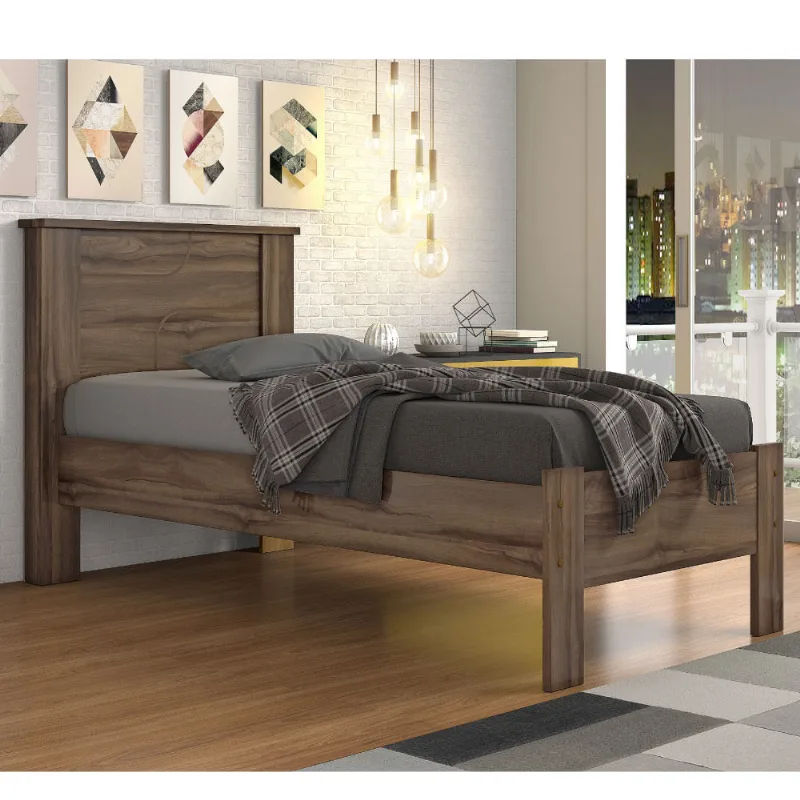 Cama Conquista Summer Café 107.5 cm 105 200.3 Cama Solteiro Summer - Café