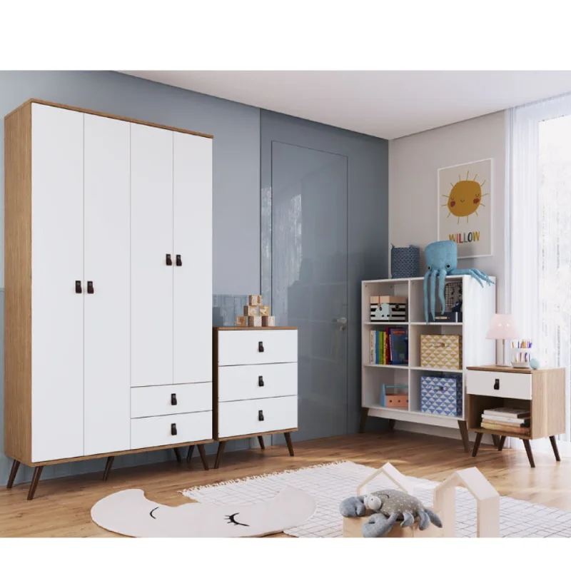 Conjunto Quarto Infantil Play I - Ébano/Branco