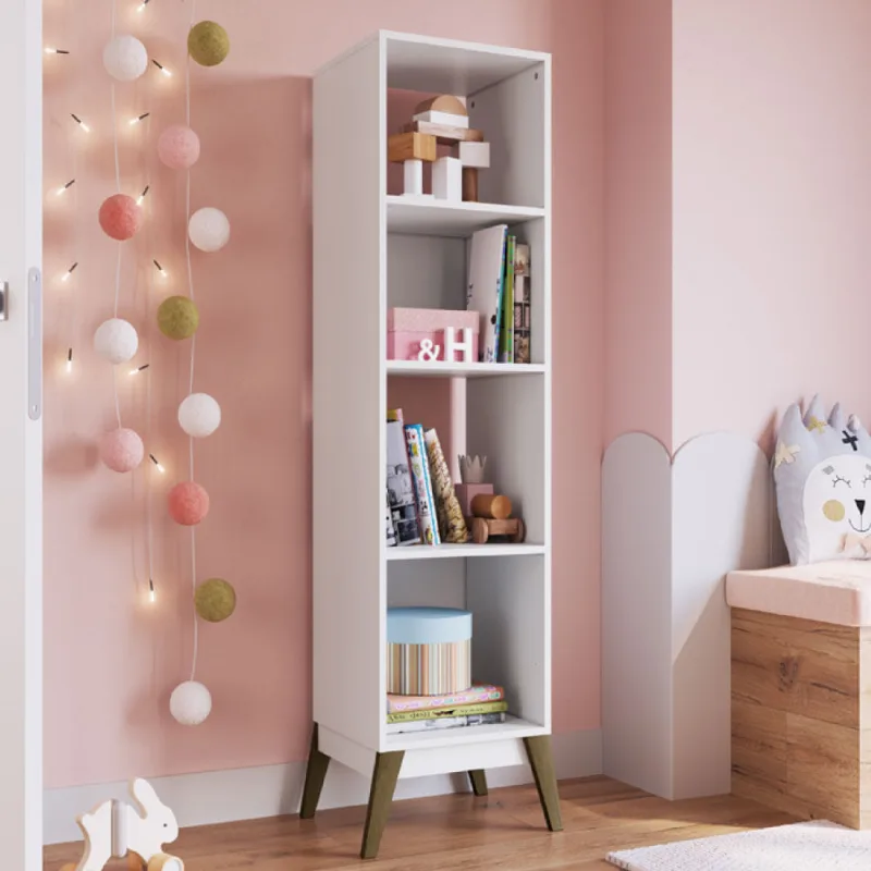 Estante Infantil Play com 4 Nichos - Branco