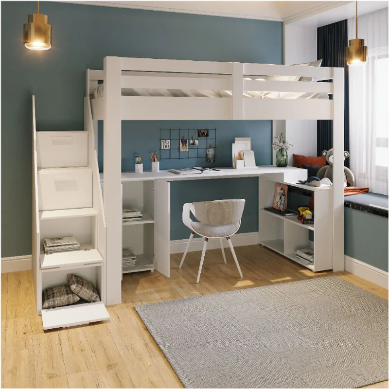 Cama Alta Juvenil Star Plus Office Multifuncional Branco - Casatema
