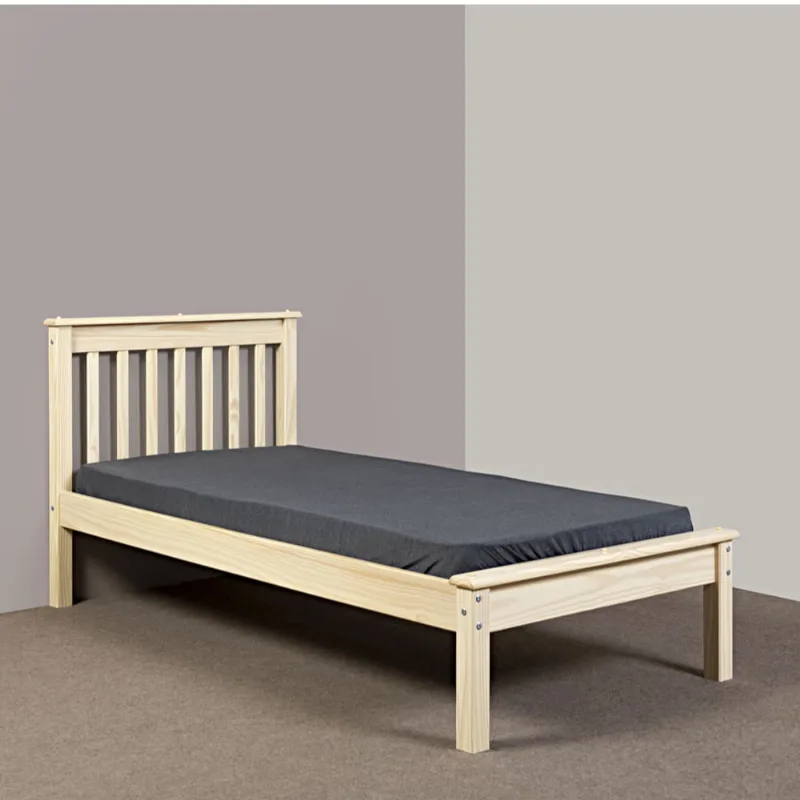 Cama Solteiro Kingston em Madeira Maciça Natural - Casatema