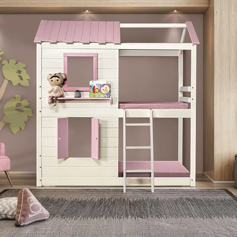 Beliche Montessoriano Club House Premium Branco/Rosa - Casatema