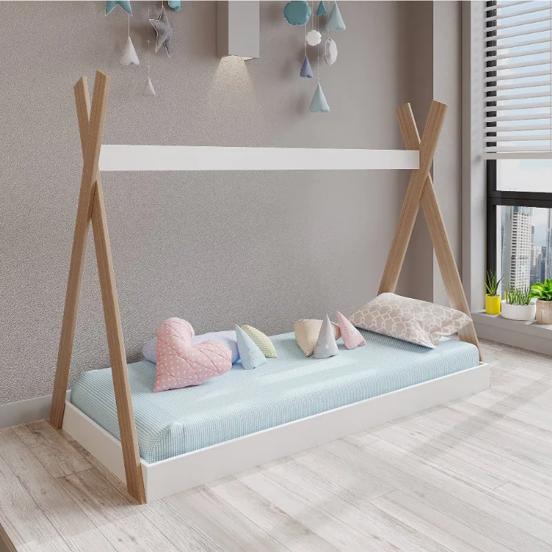 Mini Cama Montessoriana Cabana Branco/Montana - Casatema