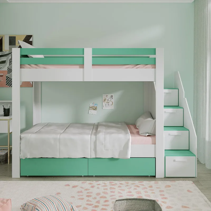 Beliche Juvenil Star Plus com 2 Gavetas Branco/Verde - Casatema