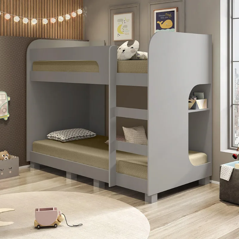 Beliche Montessoriano Baby Teen's com 1 Prateleira e Kit Pés - Cinza