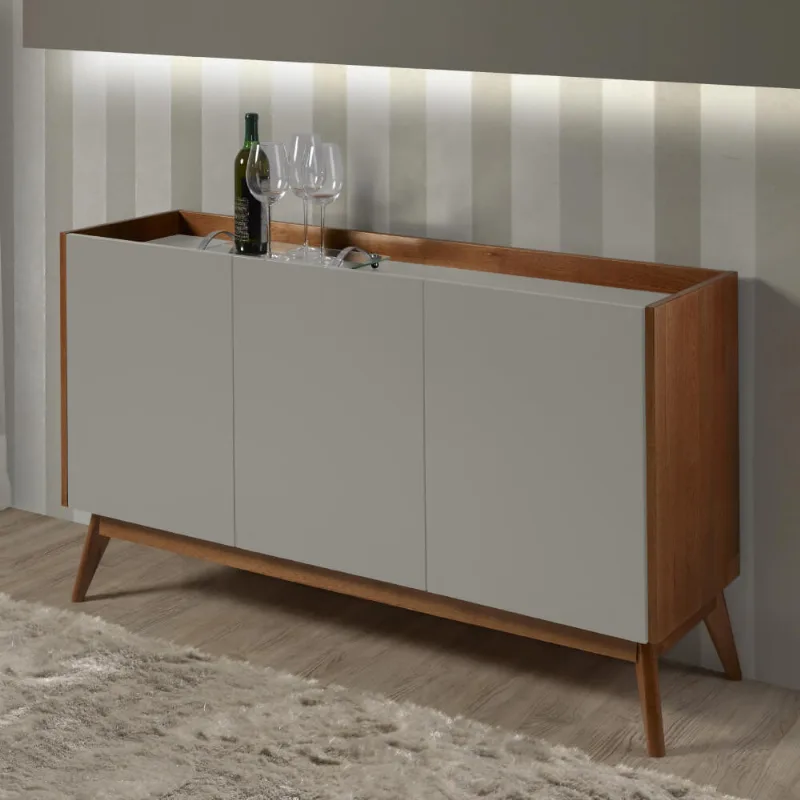 Buffet Elohin com 3 Portas - Pinhão/Fendi
