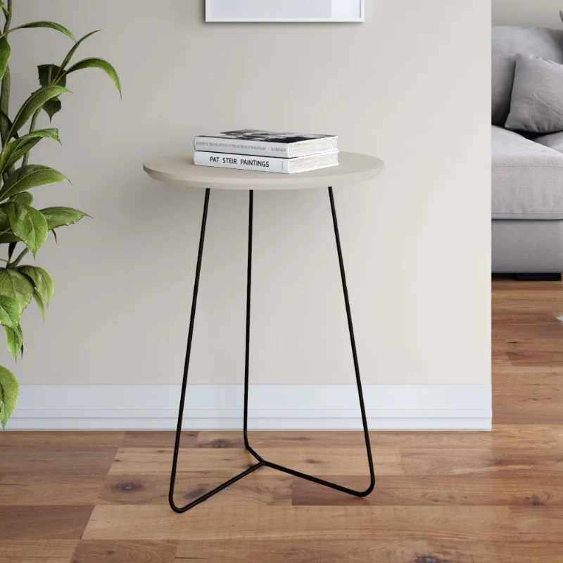 Mesa Lateral Industrial Gávea com 50 cm - Fendi/Preto